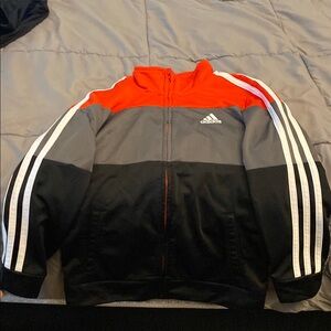 Adidas Kids Red, Gray, and Black Jacket